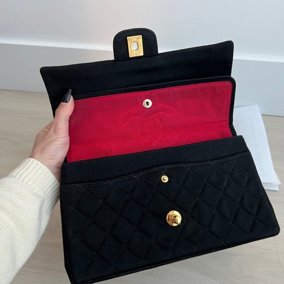 Chanel Medium Jersey 24 Kt Double Flap Bag - Picture 14 of 16